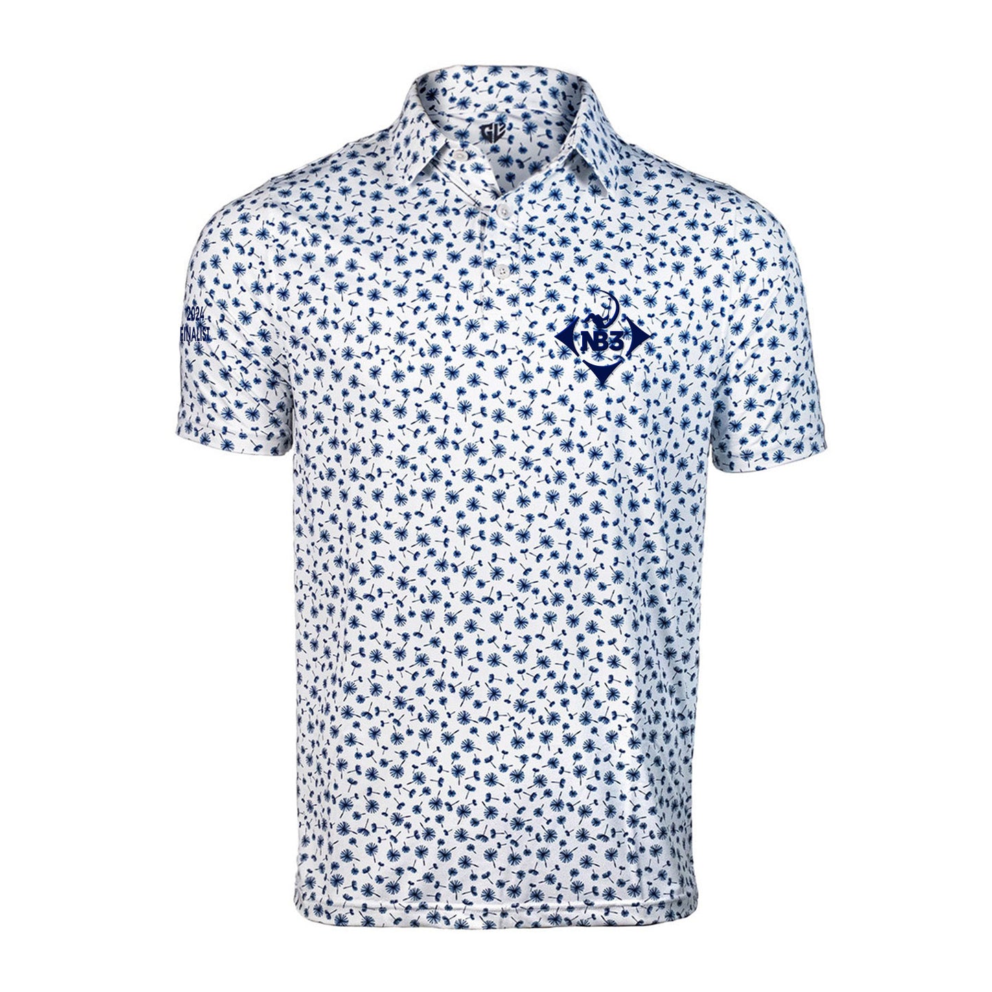 Landry Polo - White/Blue Depths