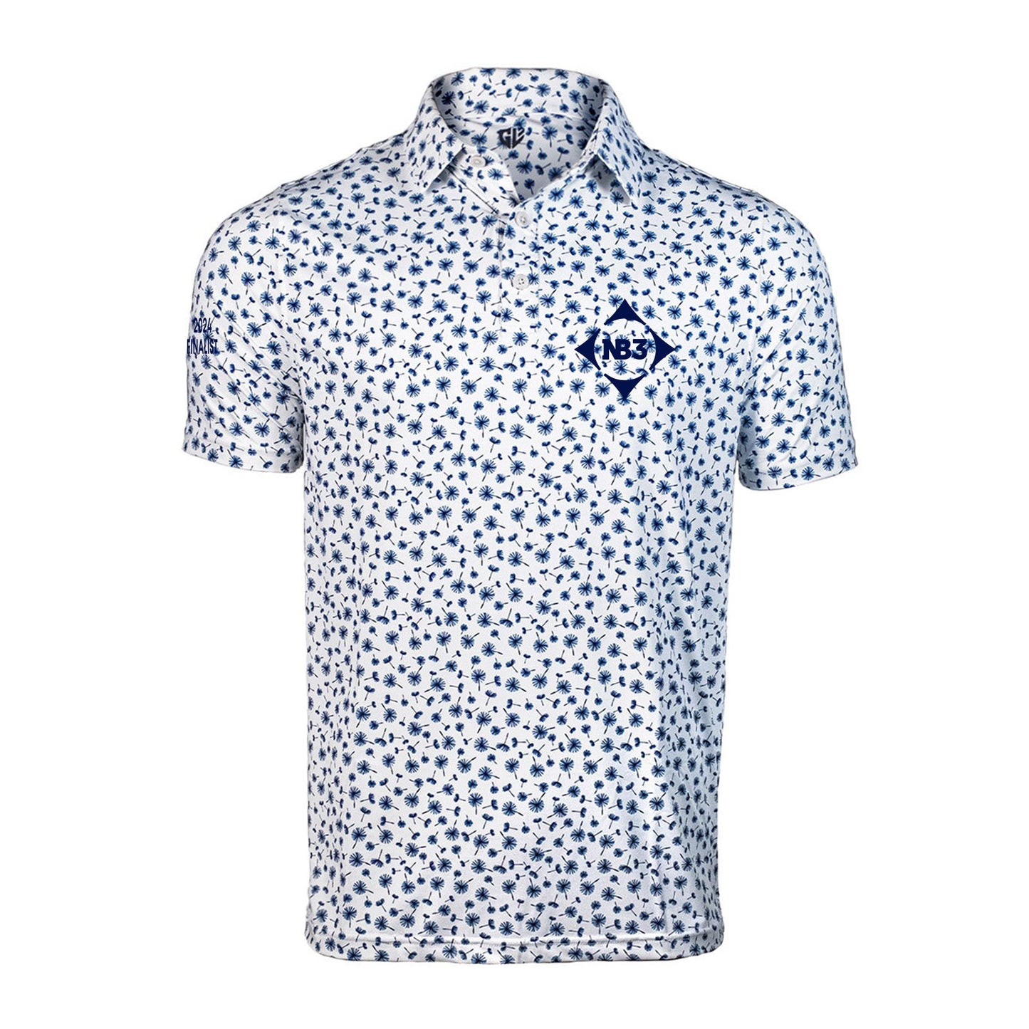 Landry Polo - White/Blue Depths