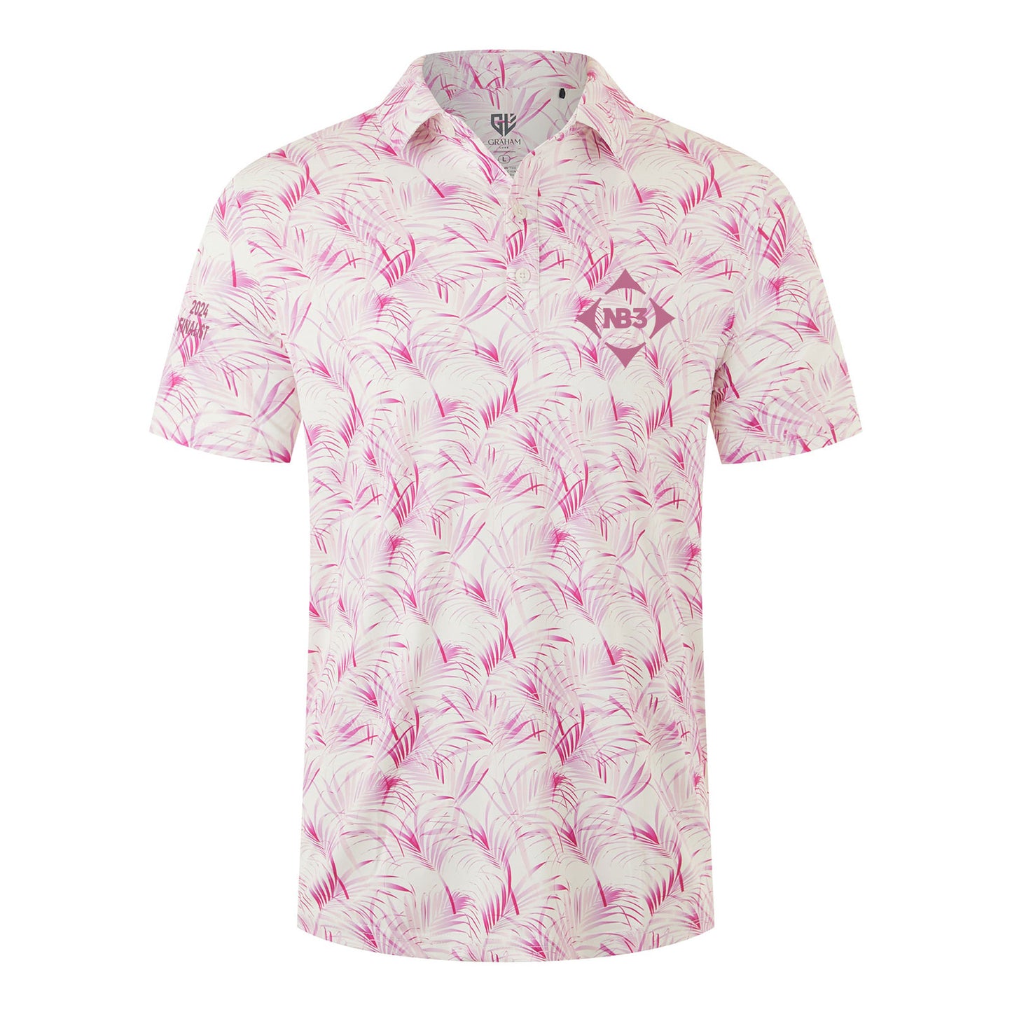 Gage Polo - White/Pink