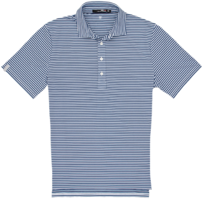 Short-Sleeve Classic Polo Striped - Royal Blue Pure White